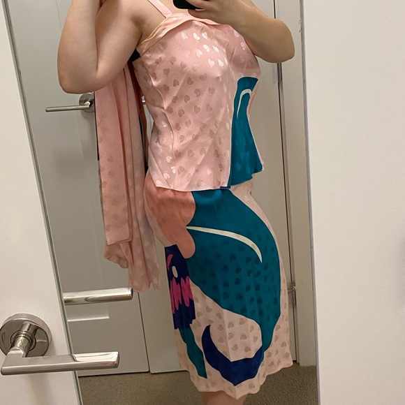 4 piece Pure Silk Butterfly Skirt Set - Picture 10 of 17